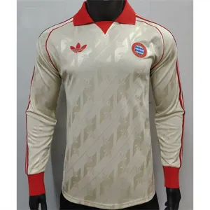 Bayern München 2024/25 Spielerausgabe Langarmtrikot - Cremefarben