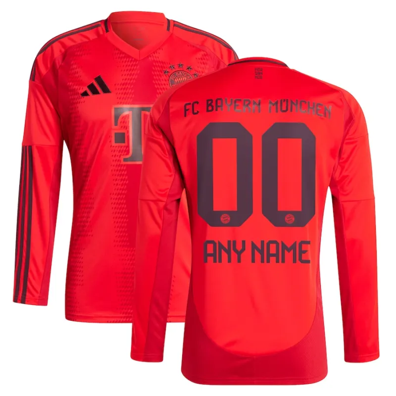 Bayern Munich 2024/25 Maillot Domicile Manches Longues Authentique - Rouge