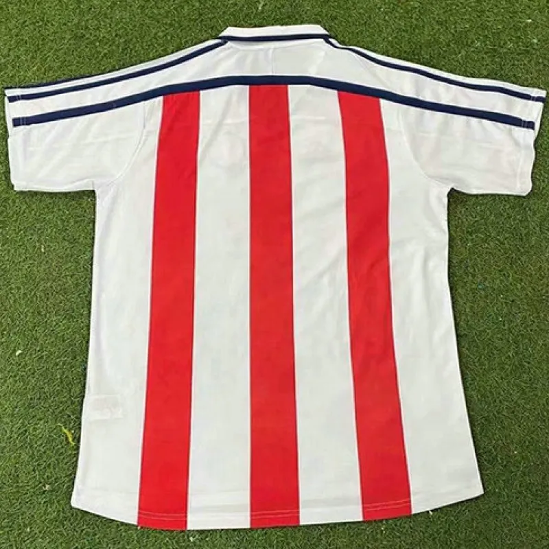 Maillot rétro extérieur du Bayern Munich 2000 - 2001 - Blanc et Rouge