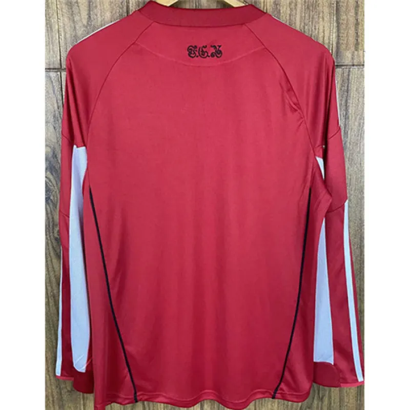Bayern Munich 2010 - 2011 Home Retro Long - sleeved Kit - Red and White
