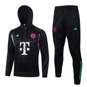 Bayern Munich Kids' 2024/2025 Hooded Tracksuit - Black