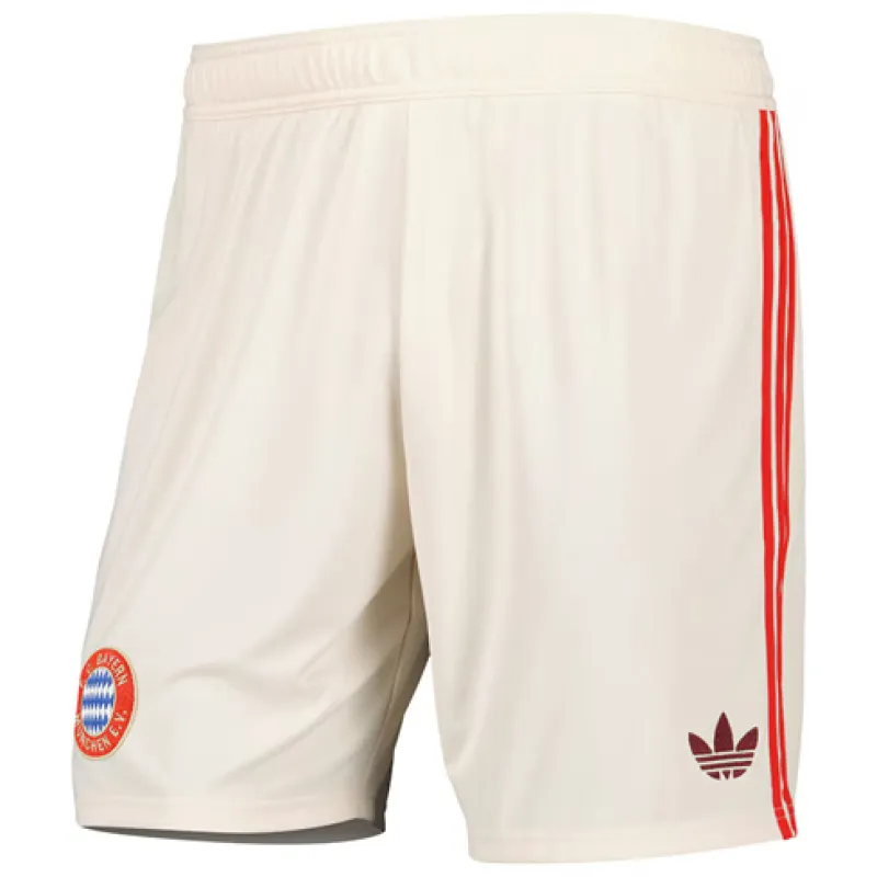 Pantalones cortos blancos de la tercera equipación del Bayern Munich para la temporada 2024/2025