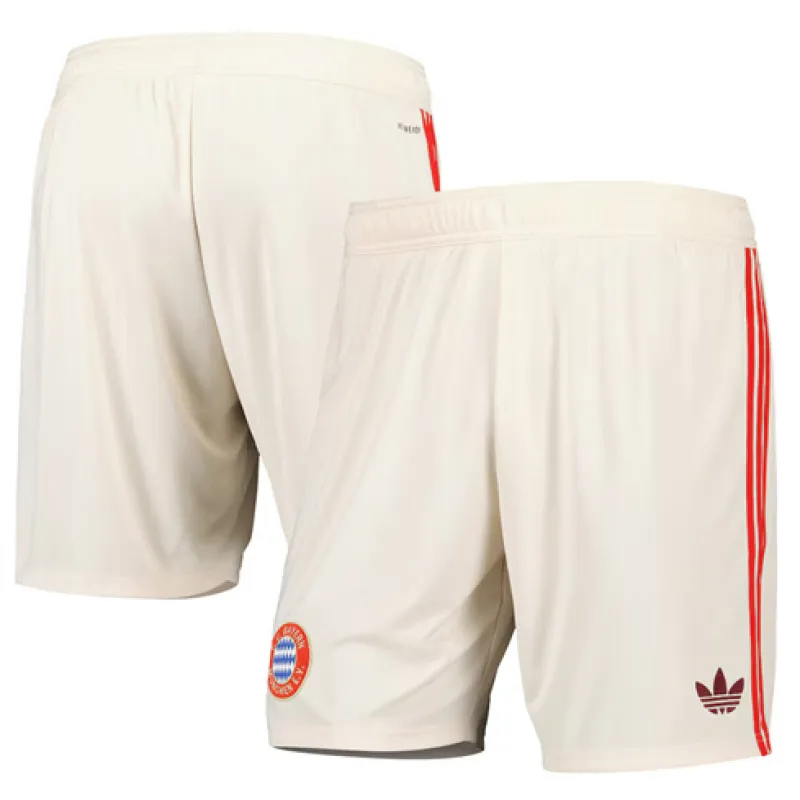 Pantalones cortos blancos de la tercera equipación del Bayern Munich para la temporada 2024/2025