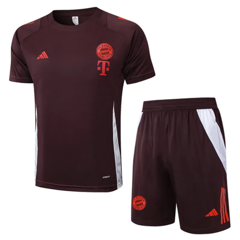 Bayern München 2024/25 braunes Trainingsjersey und Shorts