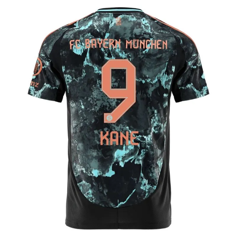 Conjunto Infantil de Camiseta de Partido de Fuera de Casa de Bayern Munich 2024/25 - Versión de Aficionado (Negro, Kane)