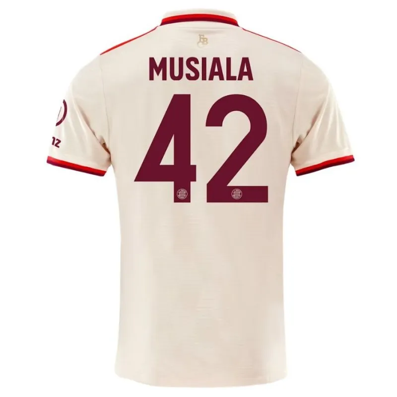 Kit du Tiers Junior Étoile Bayern Munich 2024/25 - Version Supporter (Crème, Musiala)