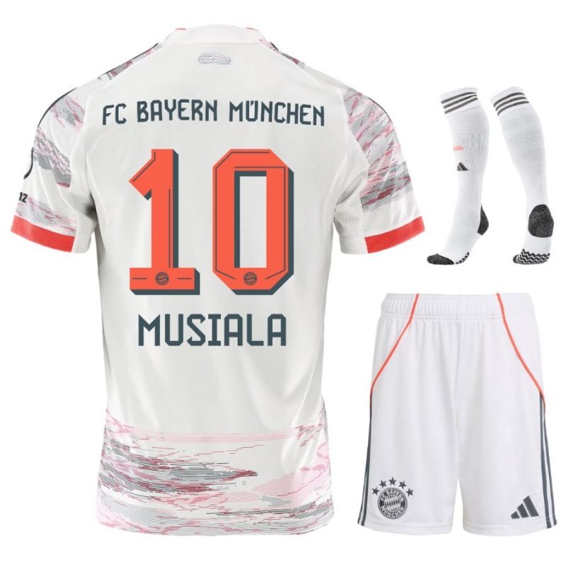 Bayern Munich MUSIALA Kids' Kit 2025/26 Away - White