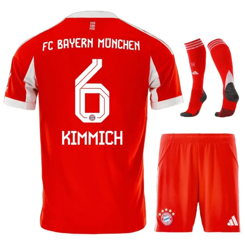 Bayern München KIMMICH Kinder 2025/26 Heim-Kit - Rot