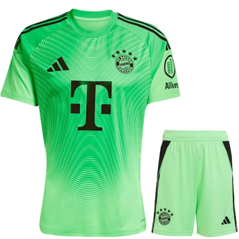 Bayern Munich 2025/26 Goalkeeper Kids' Jersey + Shorts - Green