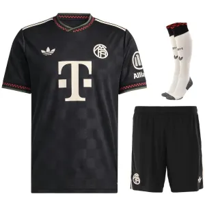 Set di maglia terziaria per bambini del Bayern Munich 2025/26 - Nera