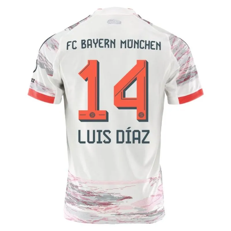 Bayern Munich LUIS DIAZ Maillot Extérieur 2025/26 - Blanc