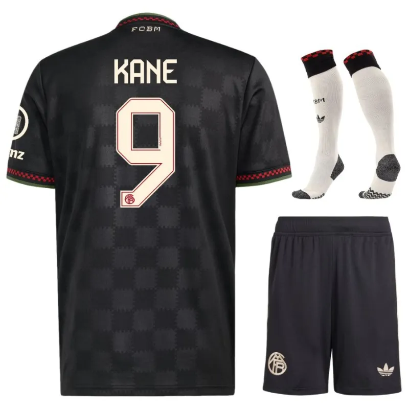 Bayern Munich KANE 2025/26 Troisième Maillot Enfant - Noir