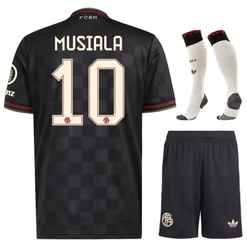 Bayern Munich MUSIALA 2025/26 Troisième Maillot Enfant - Noir