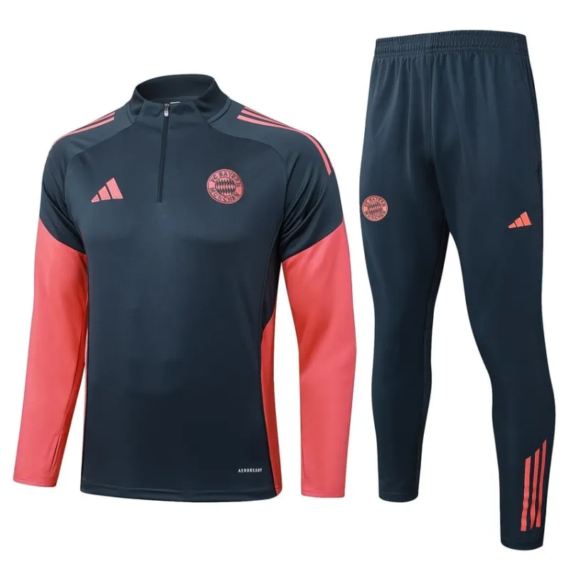 Bayern Munich 2025/26 Tracksuit - Black/Red