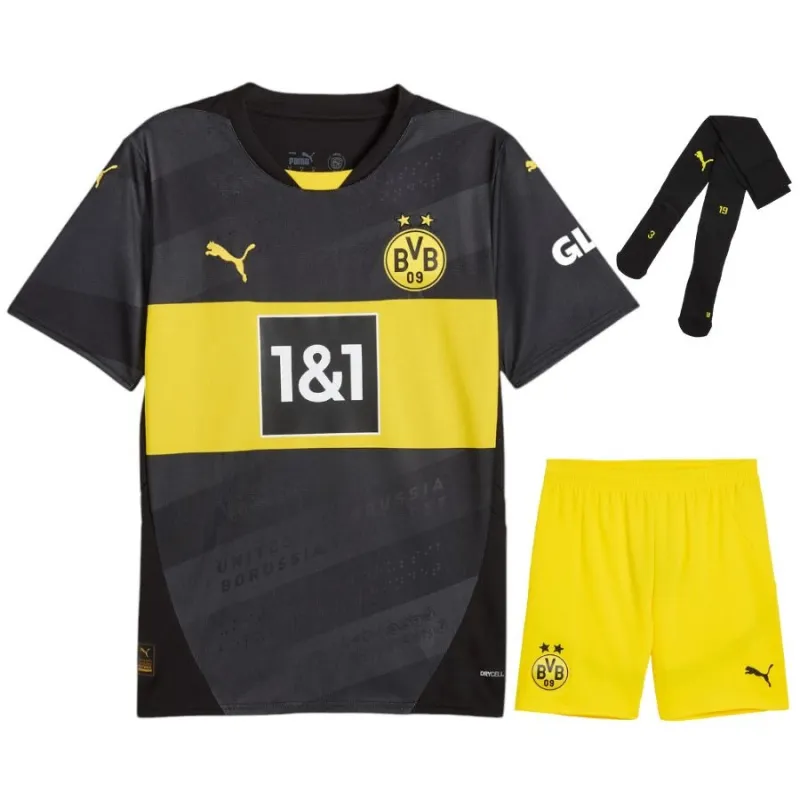 Borussia Dortmund 2024/25 Maillot Extérieur Enfant Réplique - Noir