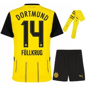 Kinder-Heimtrikot-Set von Borussia Dortmund 2024/25 mit Fullkrug - Fan-Version (Gelb)