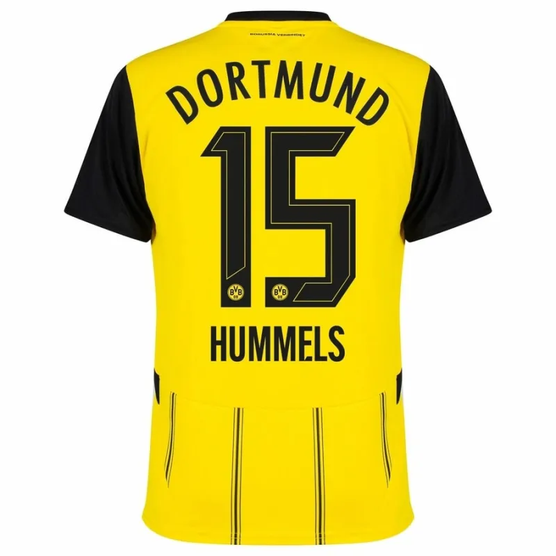 Conjunto de Camiseta Domicilio Infantil de Borussia Dortmund 2024/25 con Hummels - Versión de Aficionado (Amarillo)