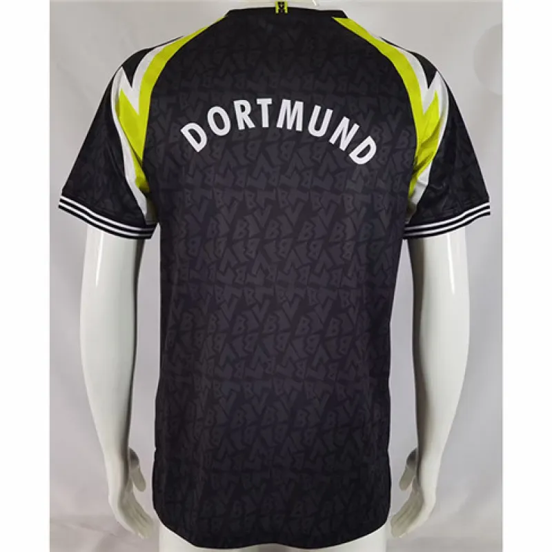 Borussia Dortmund 1995 - 96 Auswärts - Retro - Trikot, schwarz und gelb