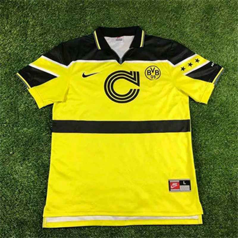 Borussia Dortmund 1997 Champions League retro jersey, yellow