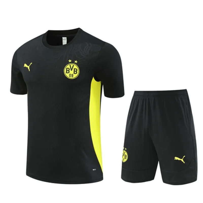 Borussia Dortmund maglia d'allenamento + shorts 2024/25, nero