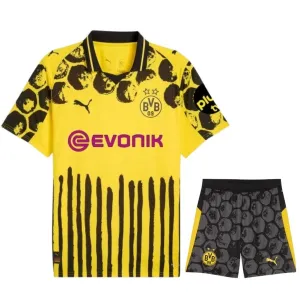 Dortmund 2025 Klub-Weltmeisterschaft-Kinder-Heimtrikot + Shorts - Gelb