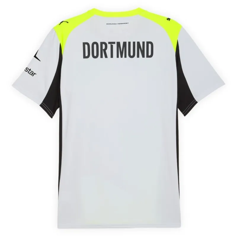 Camiseta femenina visitante Dortmund 2025/26 - Gris/Verde