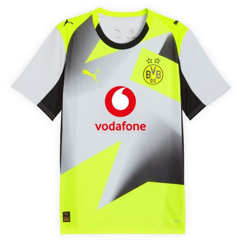 Camiseta infantil visitante Dortmund 2025/26 - Gris/Verde