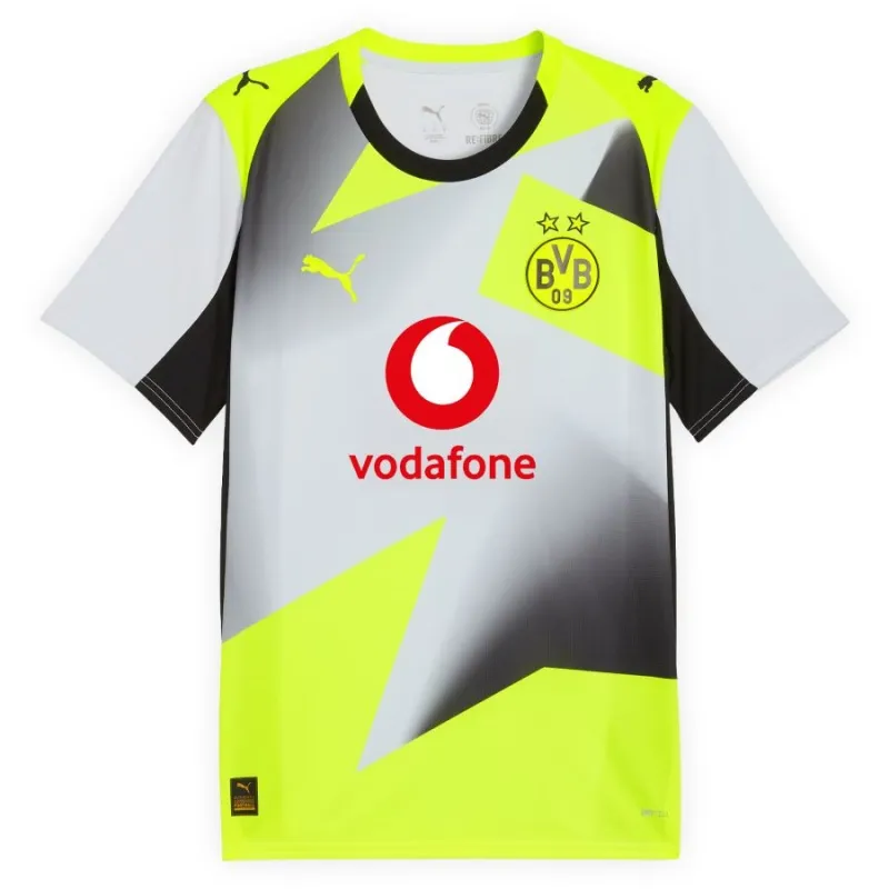 Conjunto camiseta infantil visitante Dortmund 2025/26 - Gris/Verde