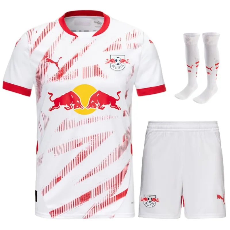Set di maglia casa tifoso junior 2024/25 di RB Leipzig (Bianco)