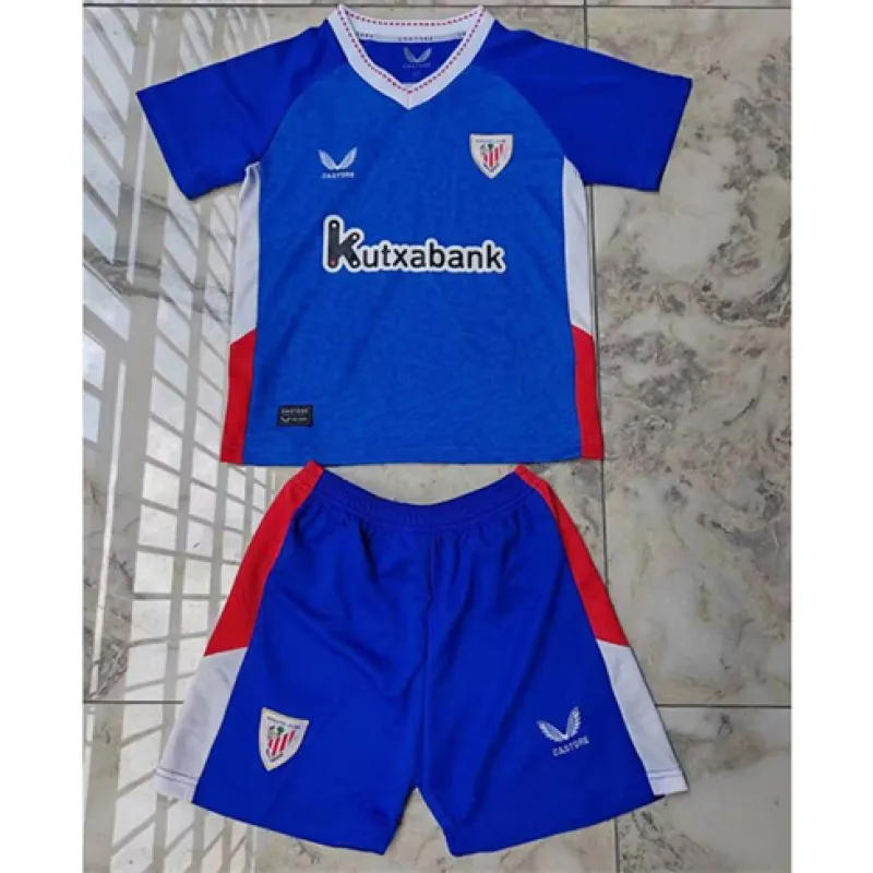 Athletic Bilbao Kinder Trikot + Shorts 2024/25 Auswärtsspiel - Blau