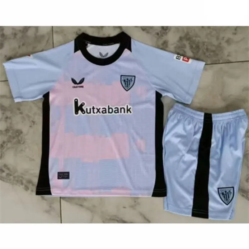 Athletic Bilbao Kinder Trikot + Shorts, Drittes Trikot 2024/25 - Grau