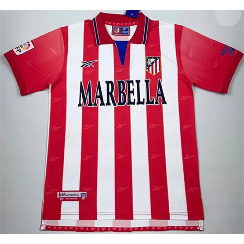Camiseta retro de Atletico Madrid 1998/99 de local - Rojo/Blanco