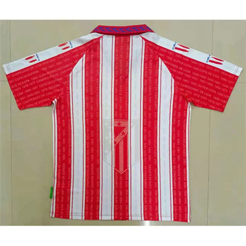 Atletico Madrid Retro-Trikot 1995/96 Heimspiel - Rot/Weiß