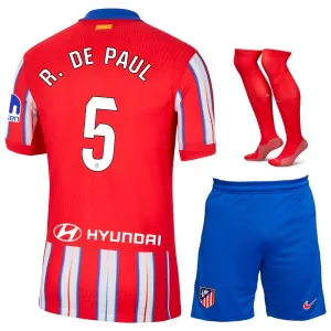 PAUL'S Kit domicile 2024/25 enfant d'Atletico Madrid - Rouge/Blanc