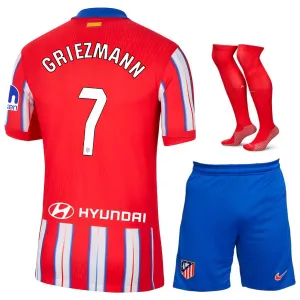 Ensemble de maillot pour enfants d'Atlético Madrid 2024/25 à domicile de GRIEZMANN - Rouge/Blanc
