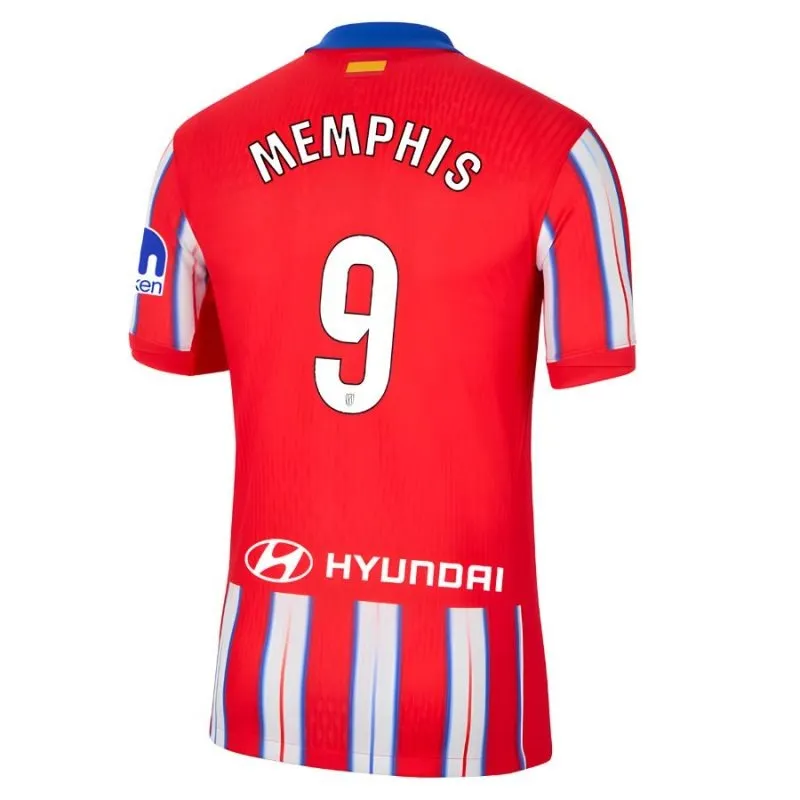 Ensemble de maillot pour enfants d'Atlético Madrid 2024/25 à domicile de MEMPHIS - Rouge/Blanc
