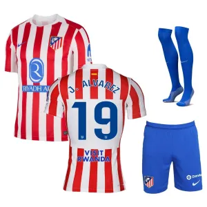 Álvarez Atlético Madrid 2025/26 Kids' Home Jersey Set - Red/White