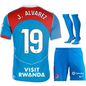 Atlético Madrid J.ALVREZ 2025/26 Ensemble de Maillot Tertiaire pour les tout-petits - Bleu