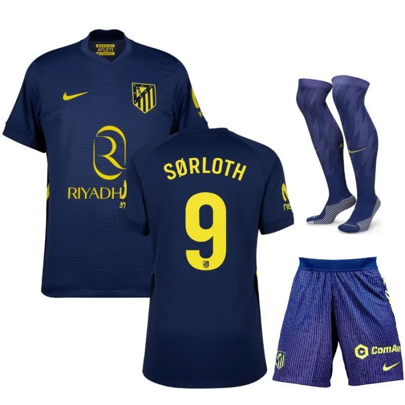 Atlético de Madrid SØRLOTH 2025/26 Ensemble extérieur enfant - Bleu