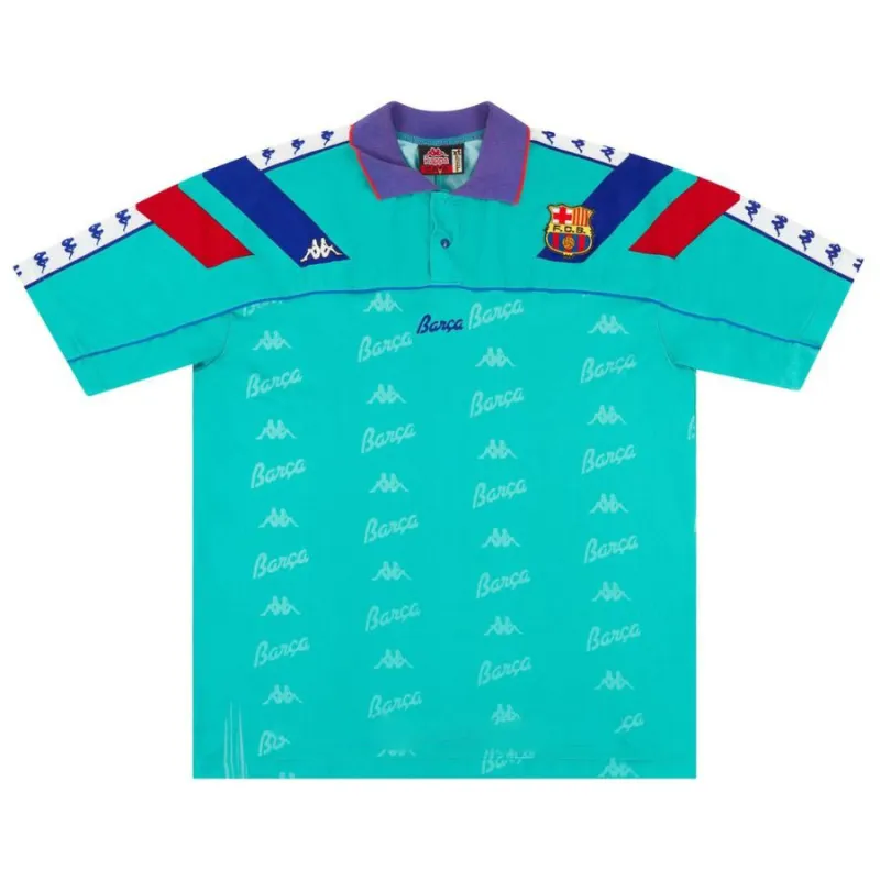 Camiseta retro de visita del Barcelona 1993 1995 - Azul