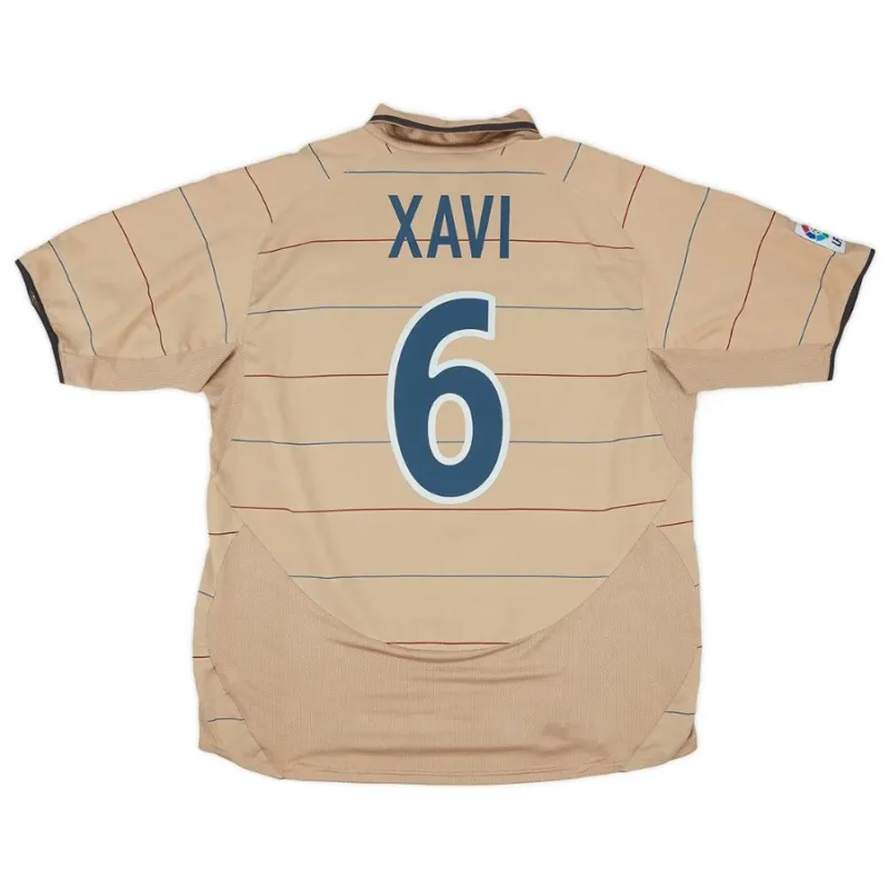 Barcelona XAVI 2003 2005 Retro Away Jersey - Yellow