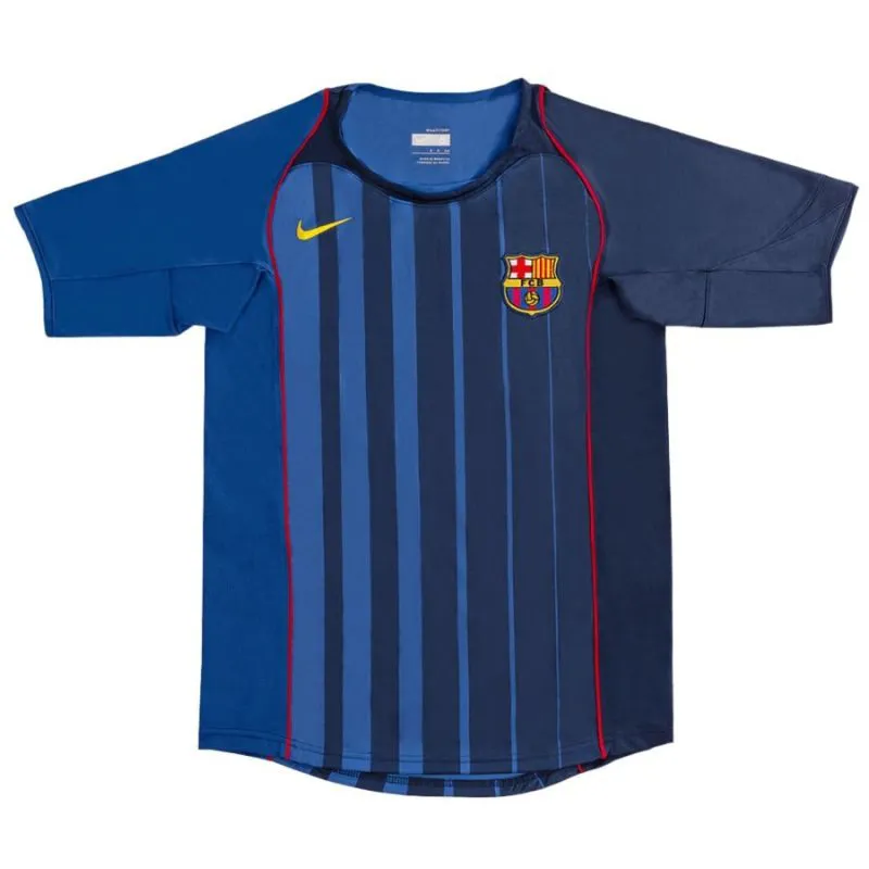 Barcelona XAVI 2004/05 Camiseta Visitante Retro - Azul