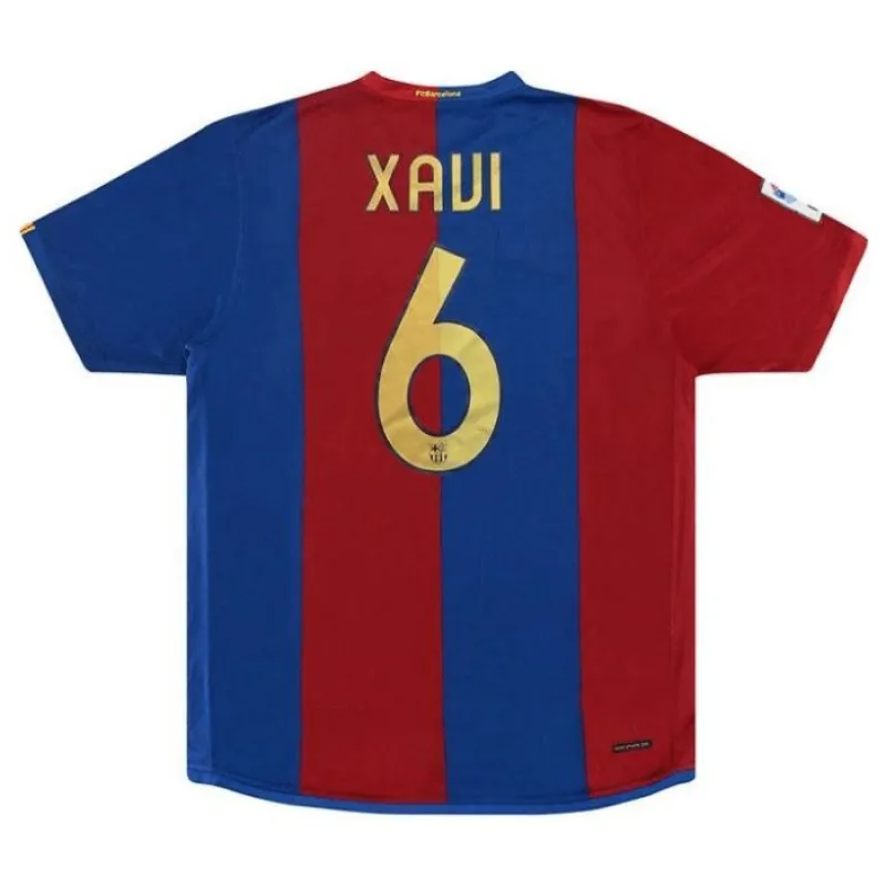 Barcelona XAVI 2006/07 Retro Home Jersey - Red/Blue