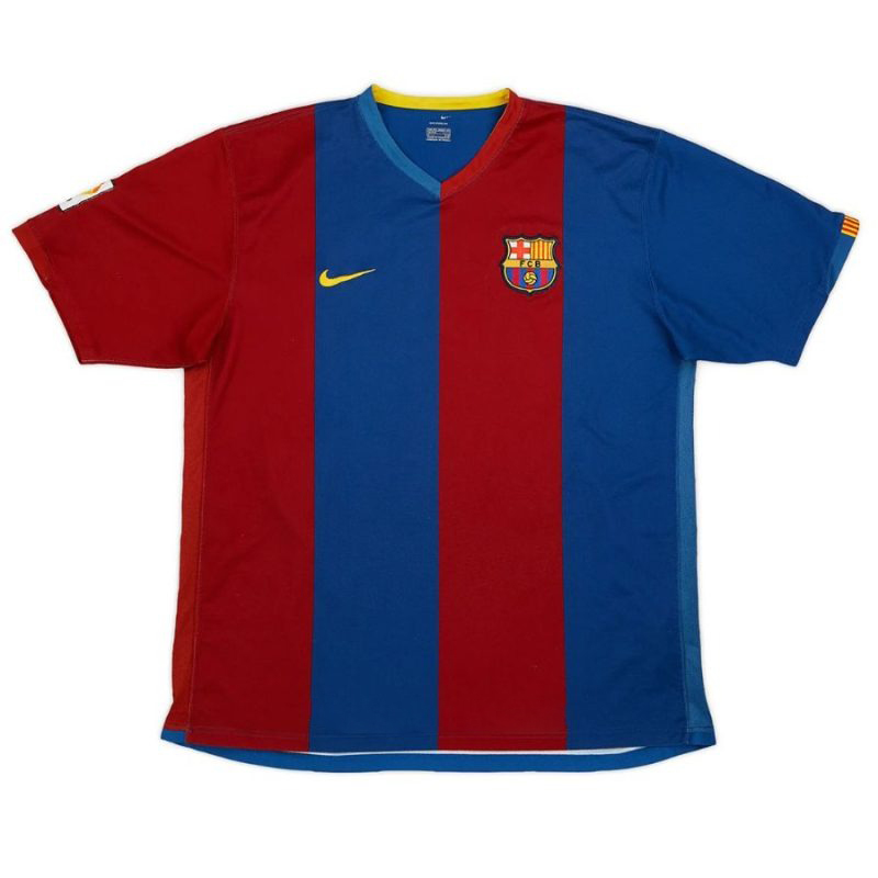 Camiseta Retro de Local RONALDINHO 2006/07 del Barcelona - Rojo/Azul