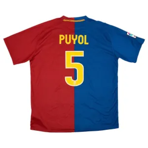 Barcelona PUYOL 2008/09 Retro Home Jersey - Red/Blue