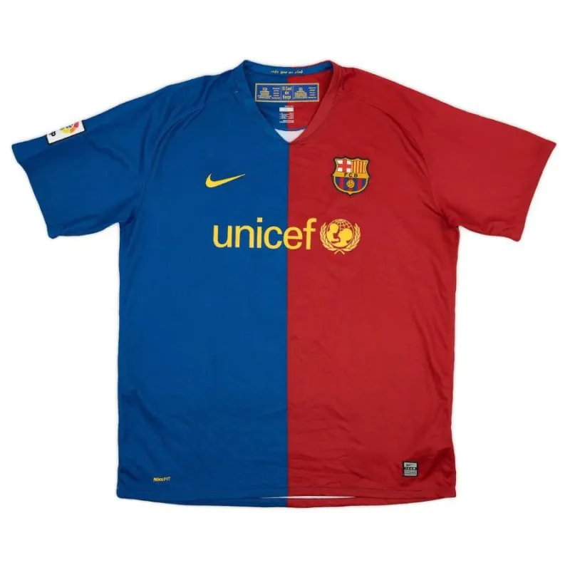 Camiseta Retro de Local A.INIESTA 2008/09 del Barcelona - Rojo/Azul