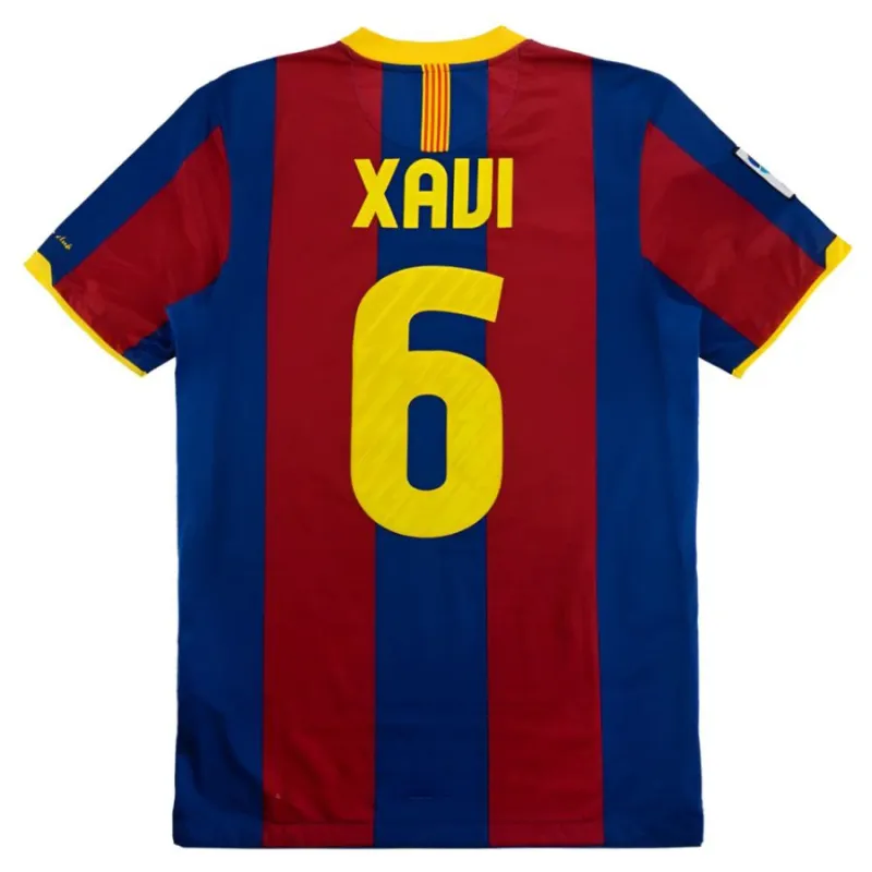 Camiseta Retro de Local XAVI 2010/11 del Barcelona - Rojo/Azul
