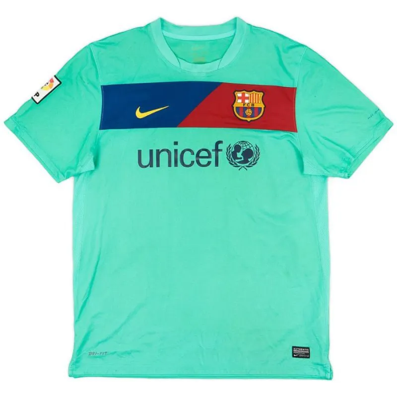 Camiseta Retro de Visitante MESSI 2010/11 del Barcelona - Verde