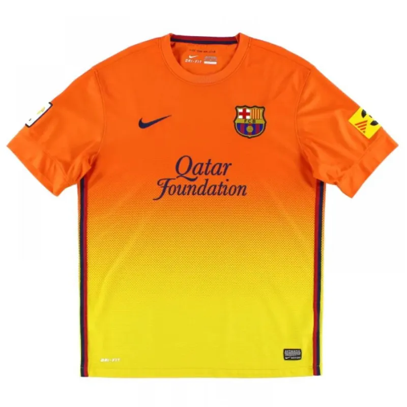 ​​Camiseta de visitante retro del Barcelona 2012/13 - Roja/Amarilla​​