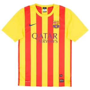 ​​Barcelona 2013/14 Retro Away Jersey - Red/Yellow​​